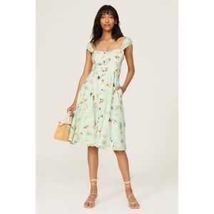 Slate & Willow Butterfly Cap Sleeve Dress